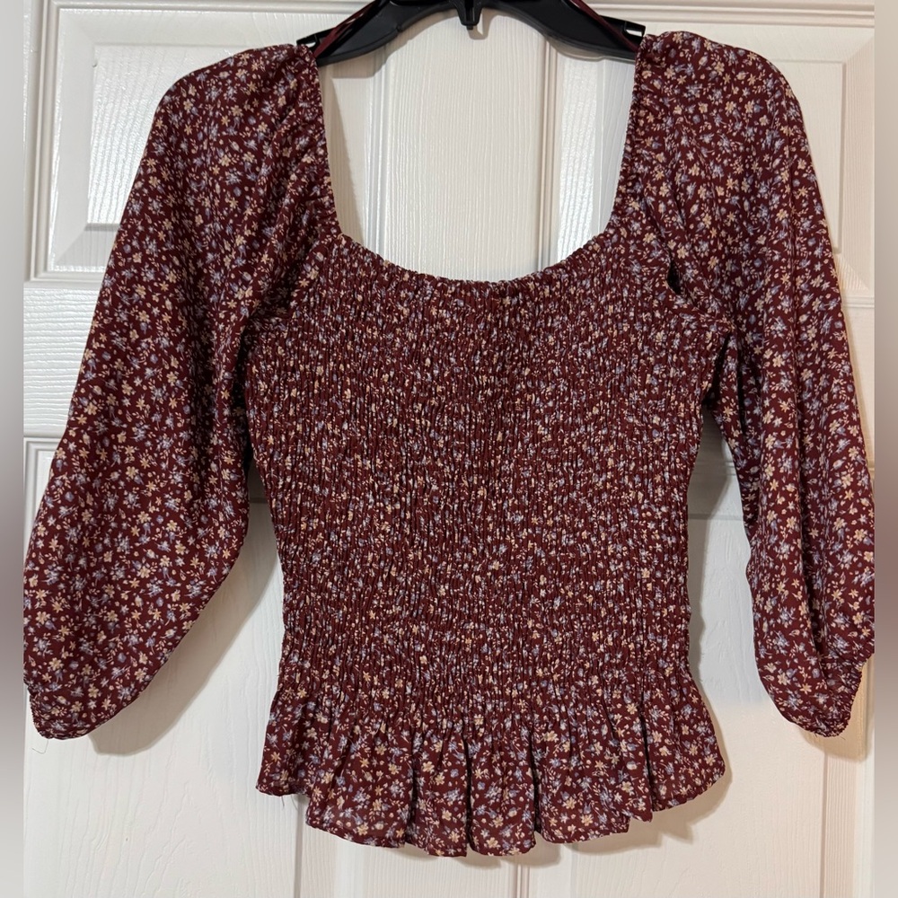 Floral Smocked Top